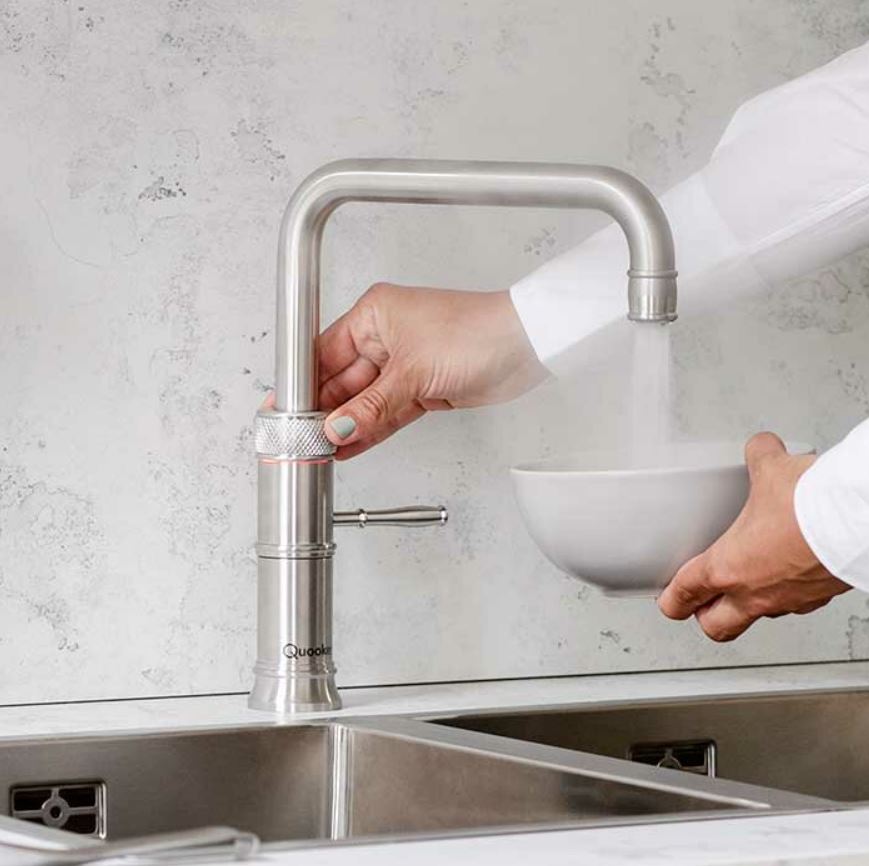 Noyeks > QUOOKER PRO3 Classic Fusion Square 3CFSRVS Tap Stainless Steel > Hot Water & Filter Taps